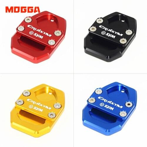 Anti -Wear CNC Kickstand Enlarger For SYM CRUISYM300 CRUISYM 300 GTS300 300i GTS300 Motorbike Side Stand Extension Pad Support