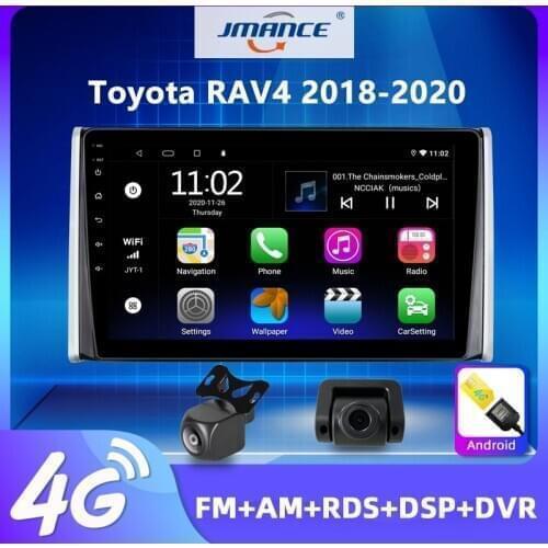 JMANCE Android 10 Carplay For Toyota RAV4 XA50 2018 - 2020 Car Radio Multimedia Video Player Navigation GPS No 2din 2 din DVD