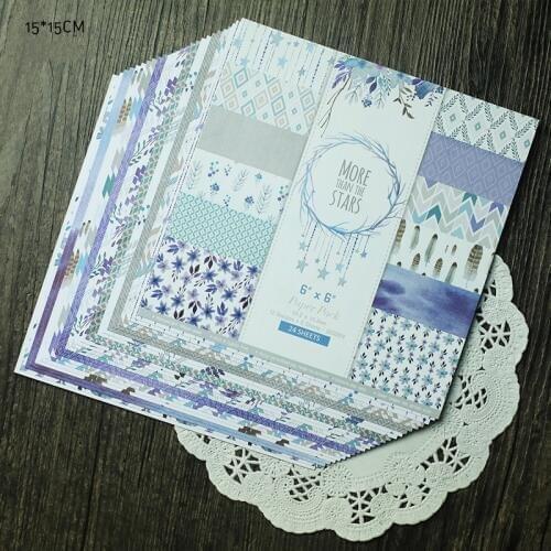 KLJUYP 12 Sheets More than the stars Scrapbooking Pads Paper Origami Art Background Paper Card Making DIY Scrapbook Paper Craft