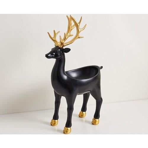 Rustic home decor living room porch decoration The Nordic elk ornaments Bedroom table top creative resin jewelry decoration