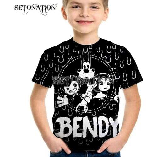 Bendy Kids 3D Cat Print T Shirts Boys Girls Cute Animals T-shirts Toddler Tee Tops Camiseta Children Tshirts Gift