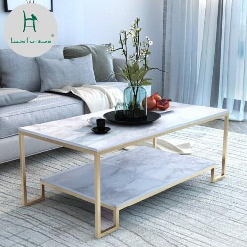 Louis Fashion Sofa Tables Nordic Living Room Marble Minimalist Modern Small Apartment