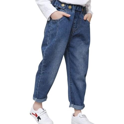 Jeans For Girls Ruched Kids Girl Jeans Spring Autumn Childrens Jeans Casual Style Childrens Clothing 6 8 10 12 14