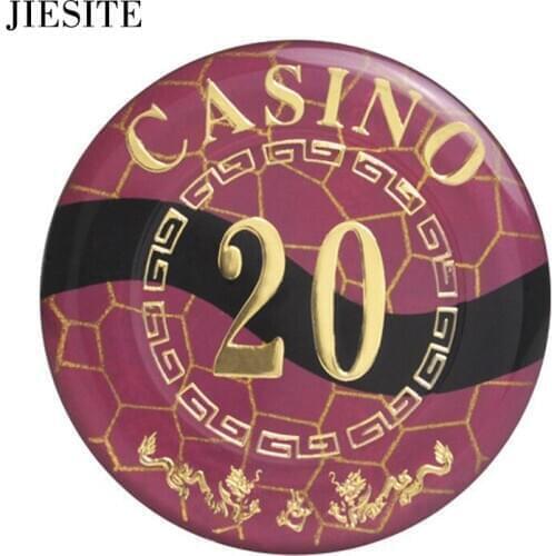 JIESITE Poker Chip Sets Crystal Round Square Acrylic Texas Hold'em High-Grade Poker Chips High Quality Wholesale 25pcs/set