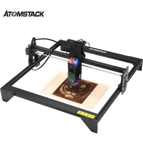 Atomstack large area Laser Engraving Machine 400 x 400mm Shine Sing High Precision Laser Engraver - Black 15W (EU Plug)