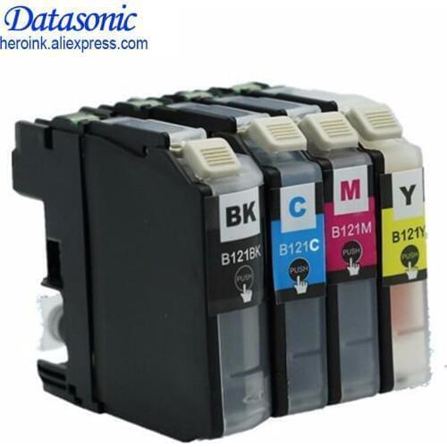 LC121 Full Ink cartridge with chips Compatible For Brother DCP-J552DW DCP-J752DW MFC-J470DW MFC-J650DW Inkjet Printer