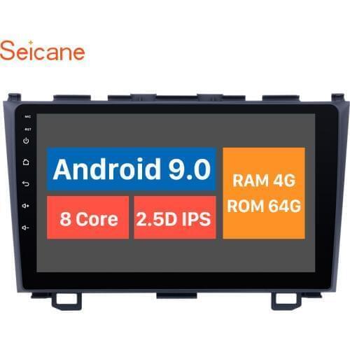 Seicane 9" 1Din Android 10.0 Car GPS Navigation Radio Multimedia Player For Honda CRV 2006 2007 2008 2009 -2011 with Bluetooth