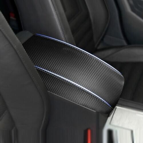 Car Interior Carbon Style Microfiber Leather Center Armrest Cover Sticker Trim For VW Passat 2010 2011 2012 2013 2014 2015
