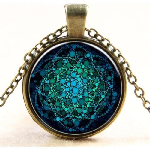 2017 New Flower of Life Necklace Om Yoga Chakra Pendant Mandala Necklace Fashion Glass Dome Sacred Geometry Women Jewelry