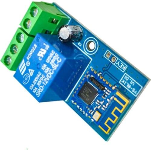 Taidacent 12V Single Channel BLE Relay Switch Module 1 CH Relay Module Mobile Phone APP Door Switching Control