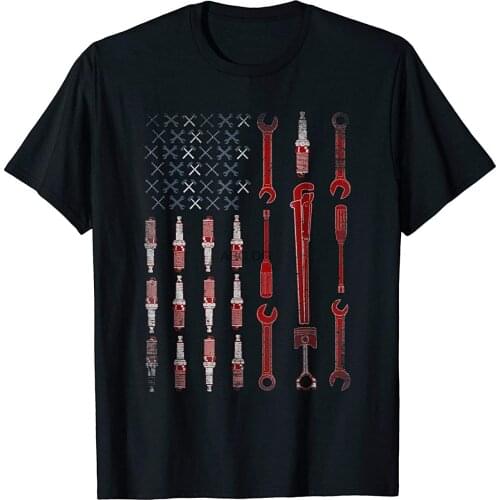 Mechanic Shirt The Official Mechanic USA Flag T-Shirt