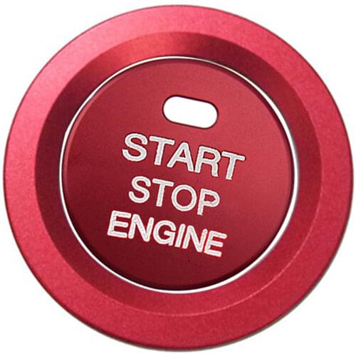 Front Red Engine Start Stop Switch Button Cover Trim Cap Aluminum Alloy Fit for Hyundai Elantra 2017 2018 2019 2020