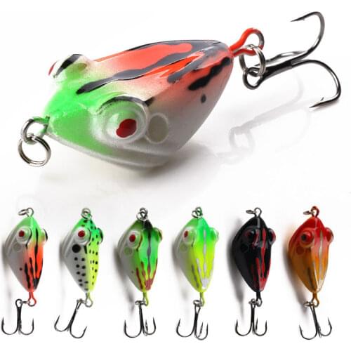 HENGJIA 6Pcs Hard Plastic Insect Frog Lure Baits Fishing Lure 4cm 6g Fishing Bait Artificial Floating Bait Fishing Accessorie