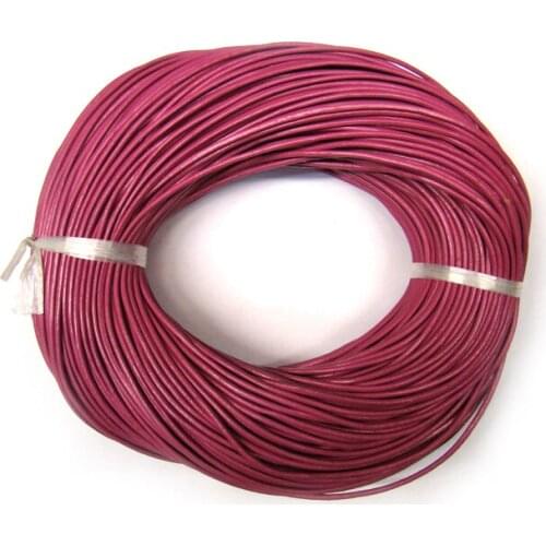 Rosy True cowhide Beading Cord 2mm dia. Beading Wire Handcraft Accessories for bracelet and necklace free shiping