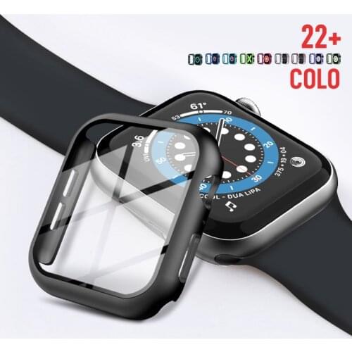 Glass+case For Apple Watch serie 6 5 4 3 SE 44mm 40mm iWatch Case 42mm 38mm bumper Screen Protector+cover apple watch Accessorie