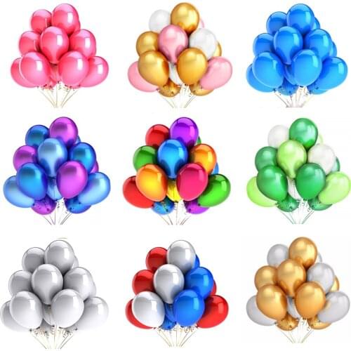 10/20/30pcs 12inch Gold Sliver Black Latex Balloons Mixed Confetti Helium Wedding Birthday Party Decorations kids Toy