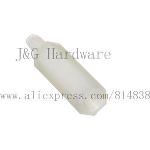 Wkooa M3 Spacers PCB Standoff Nylon Screw Hex Nut Off-White Male to Female Plastic Parts