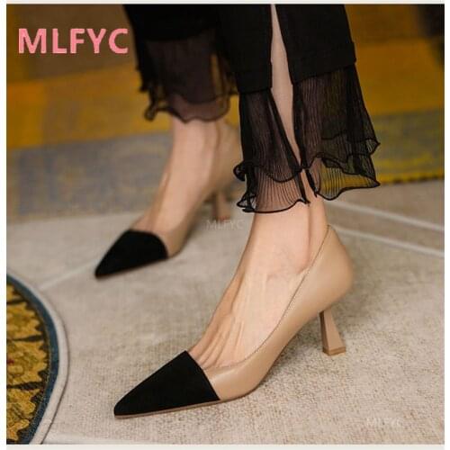Single shoes women 2021 small fragrance style fine heel pointed toe fashion shoes new high heels temperament womens shoes