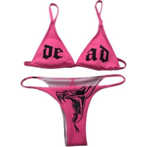 FUFUCAILLM 2021 Hot Slaes Two-Piece Bikini Suits Women Deep V-neck Push Up Breast Pad Sling Tops Thong Female Beachwear Bikinis