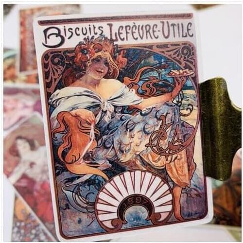 17 PCS\SET Retro Rome Mucha Painting Renaissance Religious Vintage Art Goddess DIY Diary Scrapbooking Label Stationery Stickers