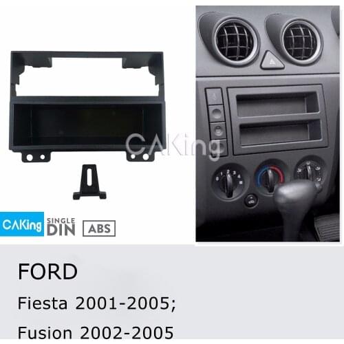 Single Din Car Fascia Radio Panel for FORD Fiesta 2001-2005; Fusion 2002-2005 Dash Kit Plate Bezel Console Adapter Facia Cover