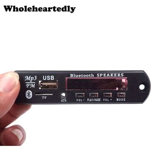 1 Set Wireless Bluetooth 12V MP3 WMA Decoder Board Audio Module TF USB FM Radio Speaker With Remote Control For Car