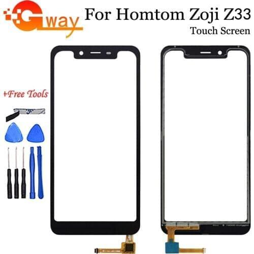 5.85" Black For Homtom Zoji Z33 Touch Panel Sensor Perfect Repair Parts for Zoji Z33 Touch Screen Glass Lens Phone+Tools
