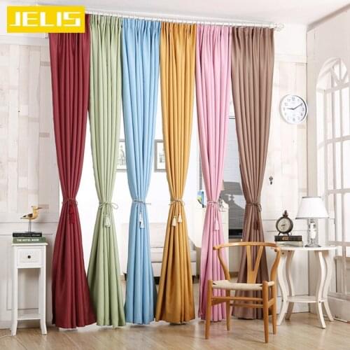 High Shading Colorful Blackout Curtain for Bedroom Living Room Insulating Modern Style Window Treatment Drapes Blinds Home Decor