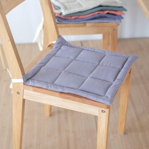 Square Office Bar Chair Cushion Pad Cotton Thick Cotton Linen Soft Cushion Dining Chair Seat Pads Floor Cushion Solid Color Home