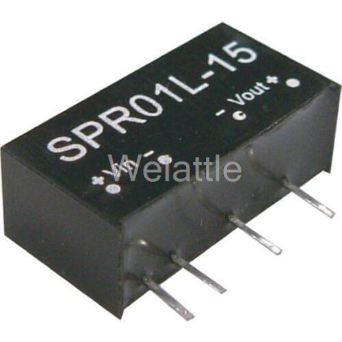 MEAN WELL original SPR01L-15 15V 67mA meanwell SPR01 15V 1W DC-DC Regulated Single Output Converter