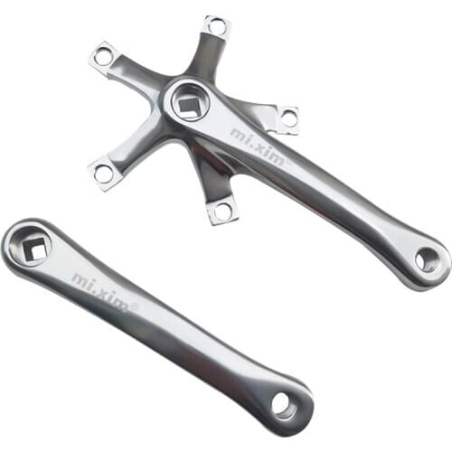 Mi.Xim Folding Bike Crank 165mm 130BCD Bike Crankset Aluminum Square Folding Bike Crankset