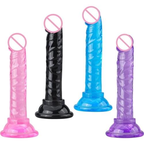 Soft Jelly Dildo Suction Dildo Realistic Erotic Cup Dildo Woman Anal Butt Plug G Spot Clitoris Orgasm Sex Toys for Adults Gay