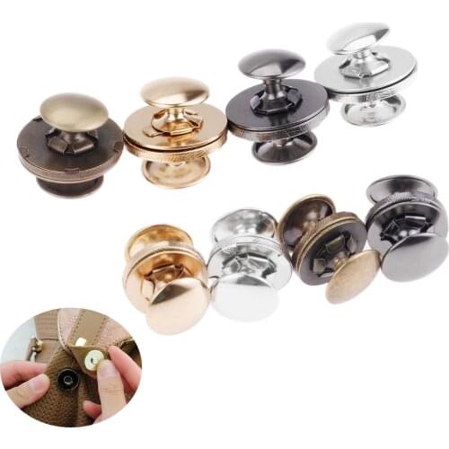 10 Sets Magnet Buttons Double Rivets Stud Magnetic Snaps Clasp For Handbags Purse Metal Button Fastener For Wallet Bags 14/18mm