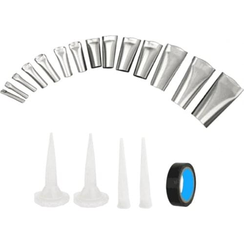 19Pcs Reusable Caulk Finishing Applicator Kit Time-Saving Stainless Steel Caulk Applicator Kit w/Insulated Tape for Kitchen