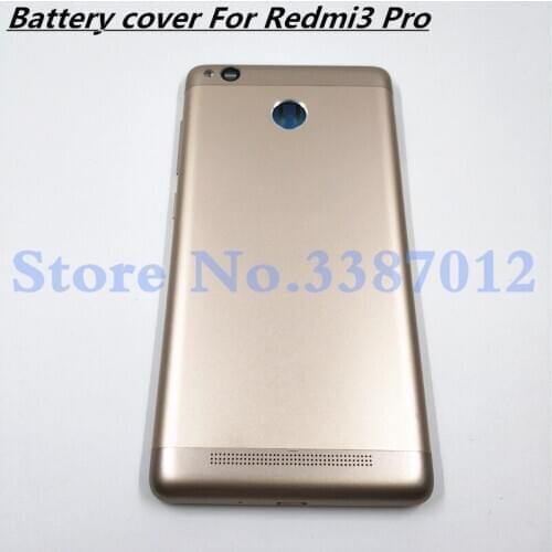 Original For Xiaomi Redmi 3 Pro 3S Back Battery Cover Housing Case Replacement Parts With Side Buttons