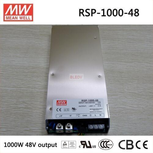 1000W 21A 48V Original Meanwell AC/DC Power Supply RSP-1000-48 with PFC function 3 years warranty