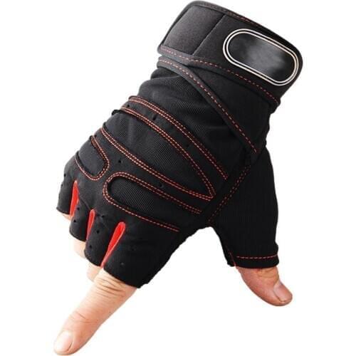 Gloves Men Sports Fitness Equipment Outdoor Cycling Breathable Mesh Half Finger Gloves