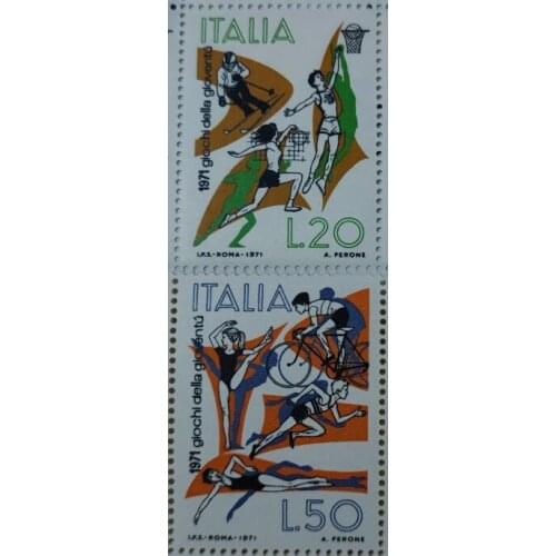 35 2PCS Italy, 1971， Post Stamps Postage Collection