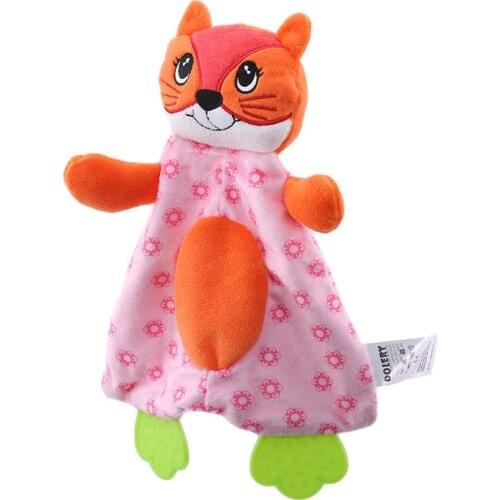 Useful Baby Soothing Appease Towel Animal Plush Toys Soft Skin Nibbling Pacify Toys Sleeping Plush Bib Toys Comforting Blanket