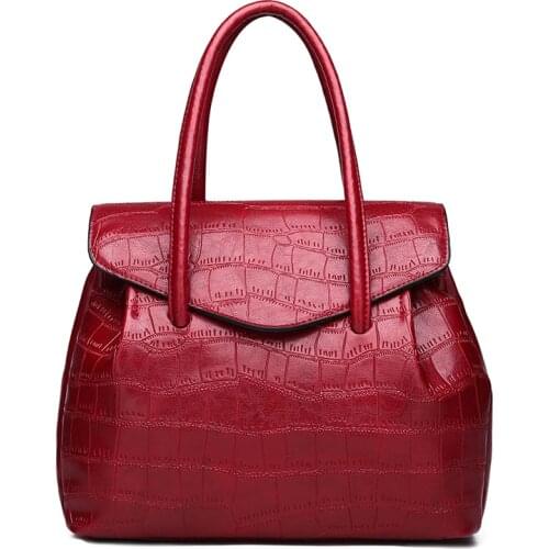 Luxury Ladies Large Bags Female 2021 Summer New Stone Pattern Shell Soft Leather Bag Ladies Crossbody Shoulder Handbag Tide