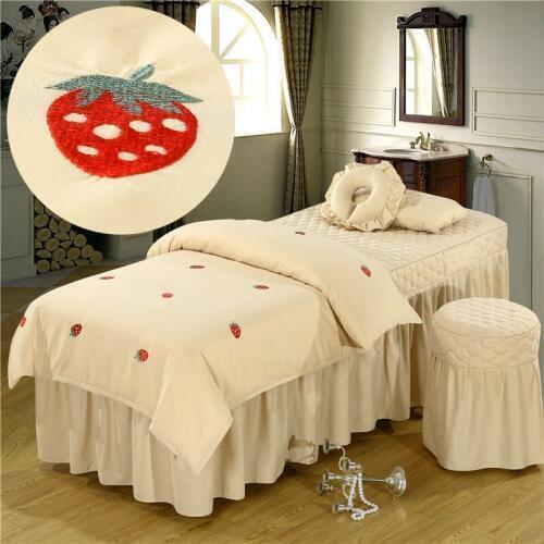 Beauty Salon Bedsheet Body Massage Use Bed Linen Duvet Cover Pillowcase Romantic Sweet Style Bedding Set