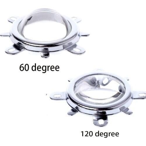44mm LED Lens Optical Glass 60 120 Degree + 50mm Reflector Collimator + Fixed Bracket for 20W 30W 50W 100W COB Chip
