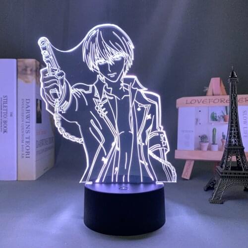 Anime Led Night Light Vampire Knight Zero Kiryu Figure for Bedroom Decorative Light Birthday Gift Manga Lamp Vampire Knight