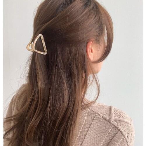 Women Fashion Acetate Plate Alloy Hair Clips 2021 Lady Hollowed Hair Claw