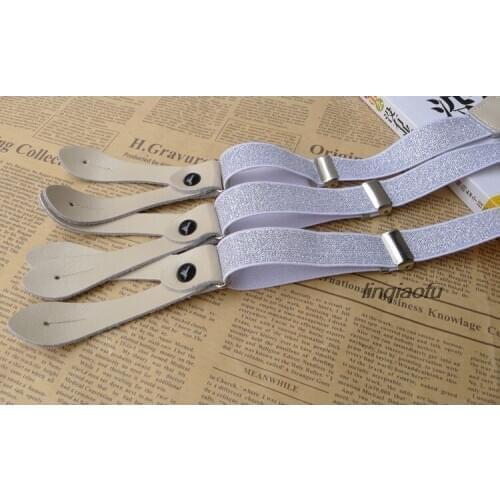 Gold and silver elastic suspender belt, leather adjustable holiday Korean decoration