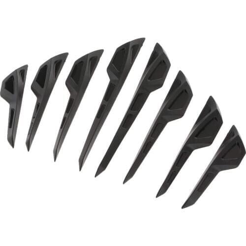 1Set/8Pcs General Fit Car Auto Front Bumper Lip Splitter Fins Body Spoiler Canard Chin