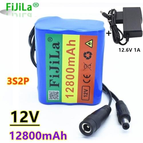 18650 Lithium Ion Rechargeable Battery 3S2P 12V 128000mah 15Ah Li-Ion With Bms Batteries Pack Protection Board+12.6V Charger