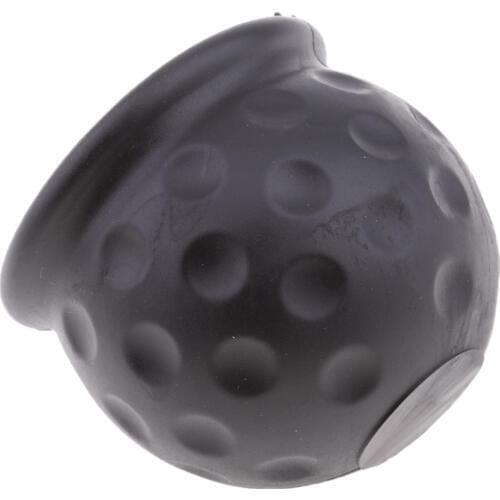 2pcs Black Tow Bar Ball Cover Cap Car Towing Hitch Towball Trailer Van 50mm