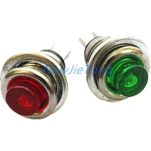 5pcs DS-101 8mm On/Off Push Button Switch Mini Momentary ON OFF Push Button Micro Normally Open Switch Red Green
