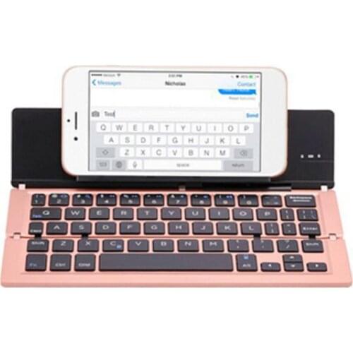 59 Key Aluminum Alloy Rechargeable Ultra Slim Keyboard Plug And Play Universal USB Wireless X Architecture Folding